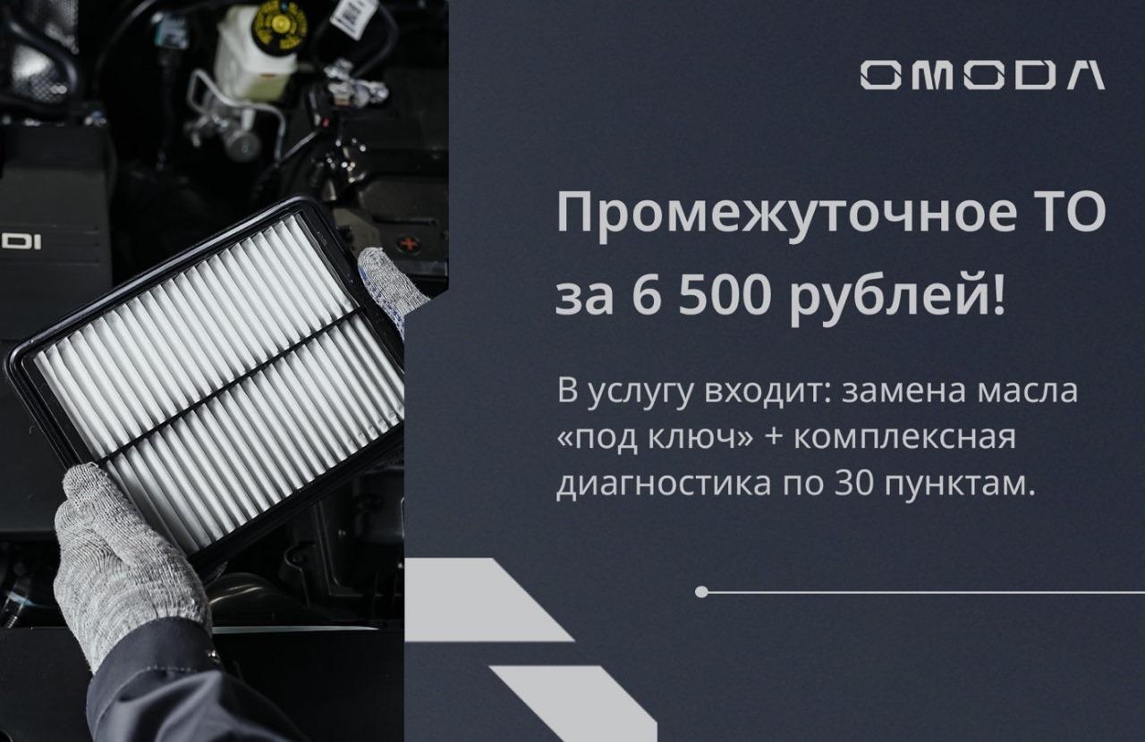 Название акции – Промежуточное ТО за 6 500 рублей! 
