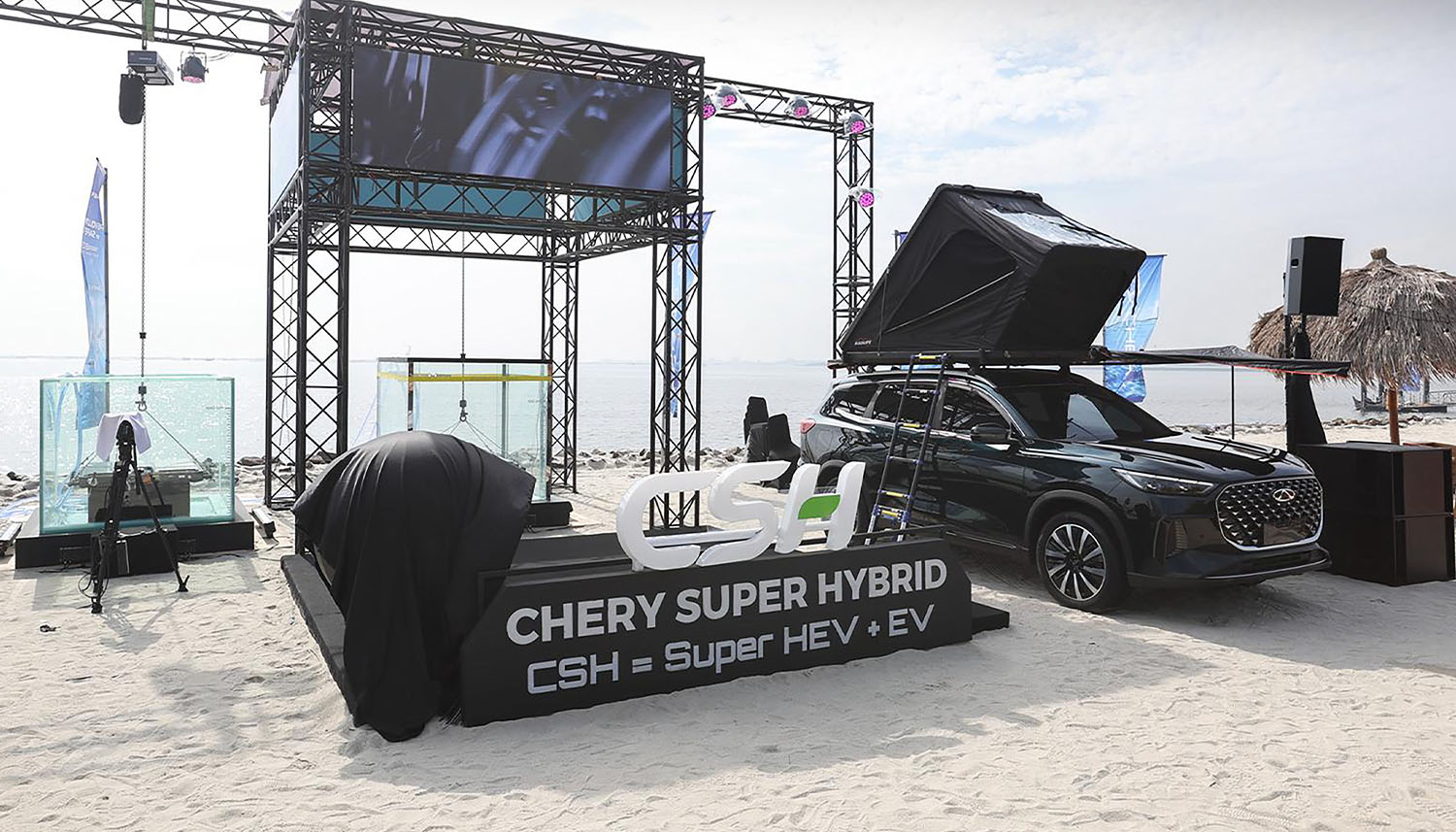 Тест аккумулятора CSH для гибридных моделей CHERY – сохранение работоспособности после более 53 часов нахождения в воде