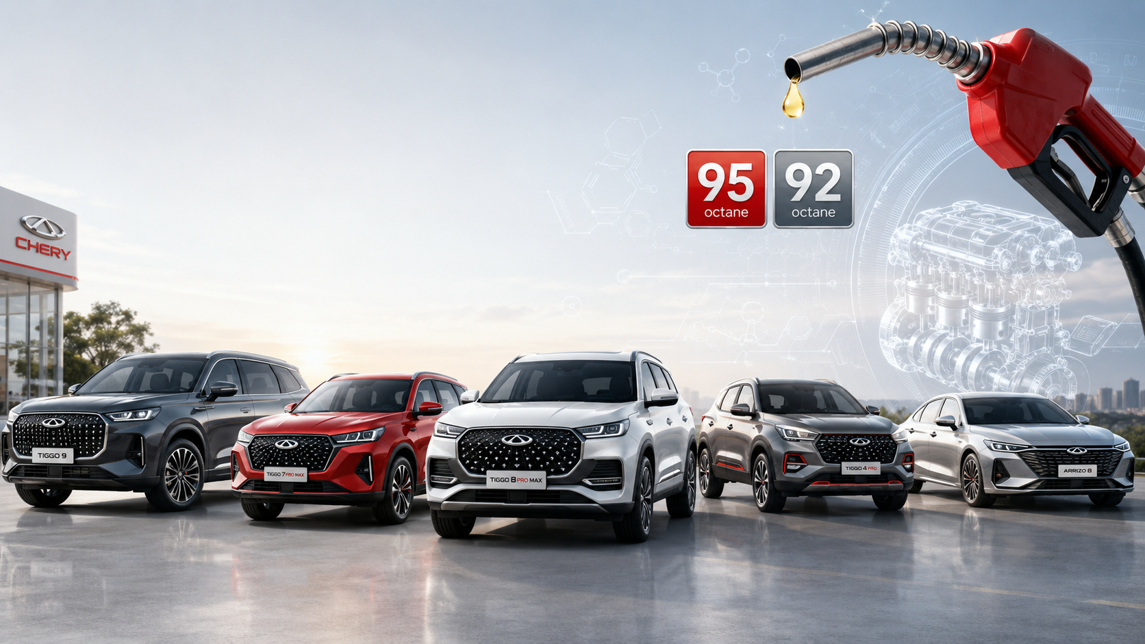 Каким бензином заправлять Chery Tiggo и Arrizo 8: АИ-92, АИ-95 или АИ-100