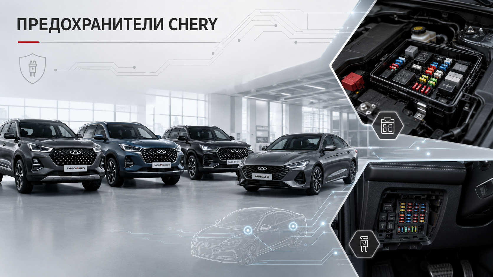 Где находятся предохранители в Chery Tiggo и Arrizo 8