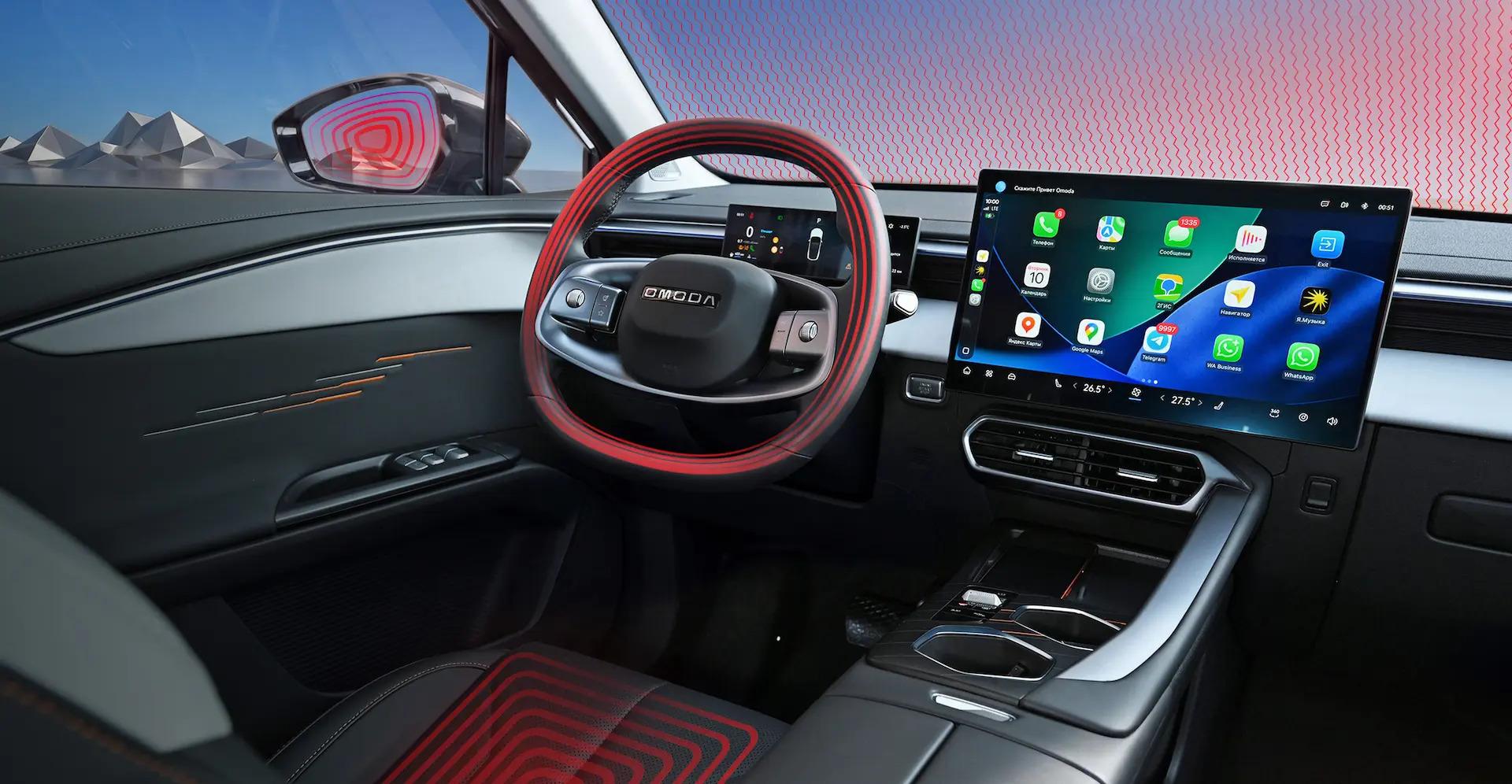 Салон OMODA C5 2026 — интерьер, комфорт и сравнение комплектаций
