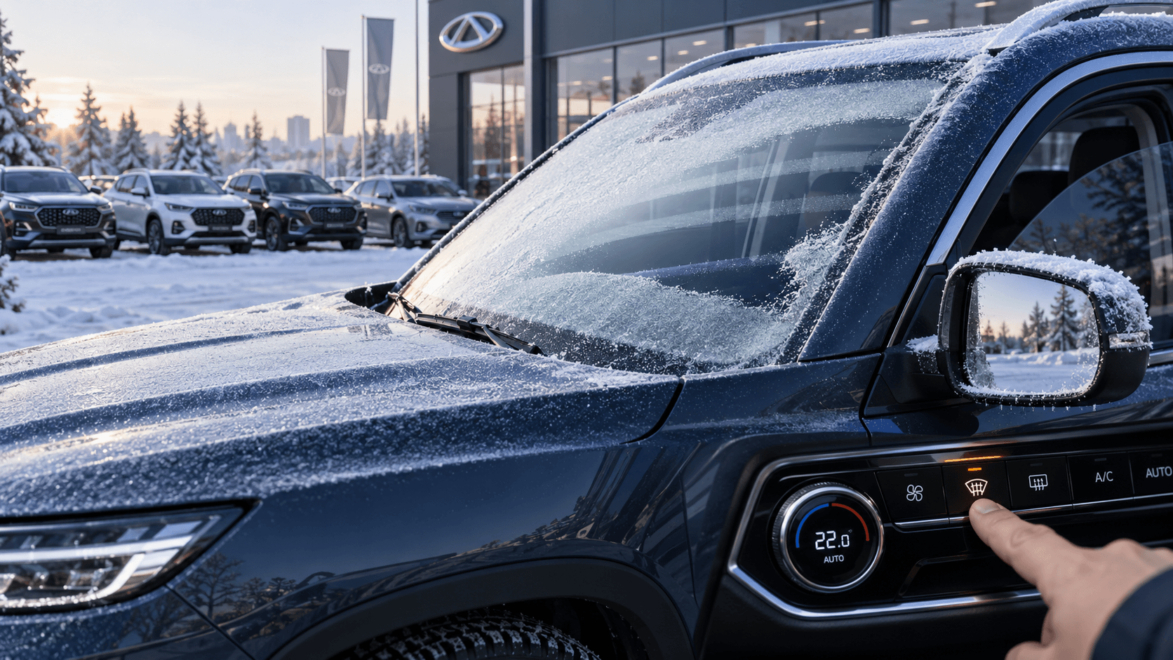 Как включить обогрев лобового стекла и зеркал на Chery Tiggo и Arrizo 8