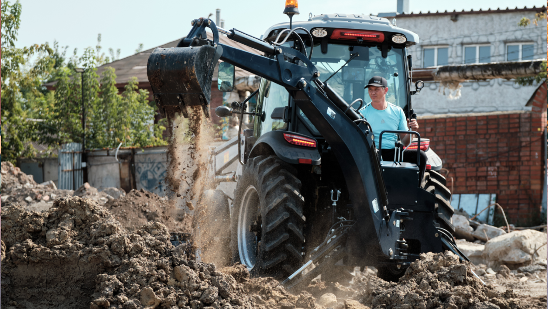 Выкопает ямы под посадку деревьев и постройку забора