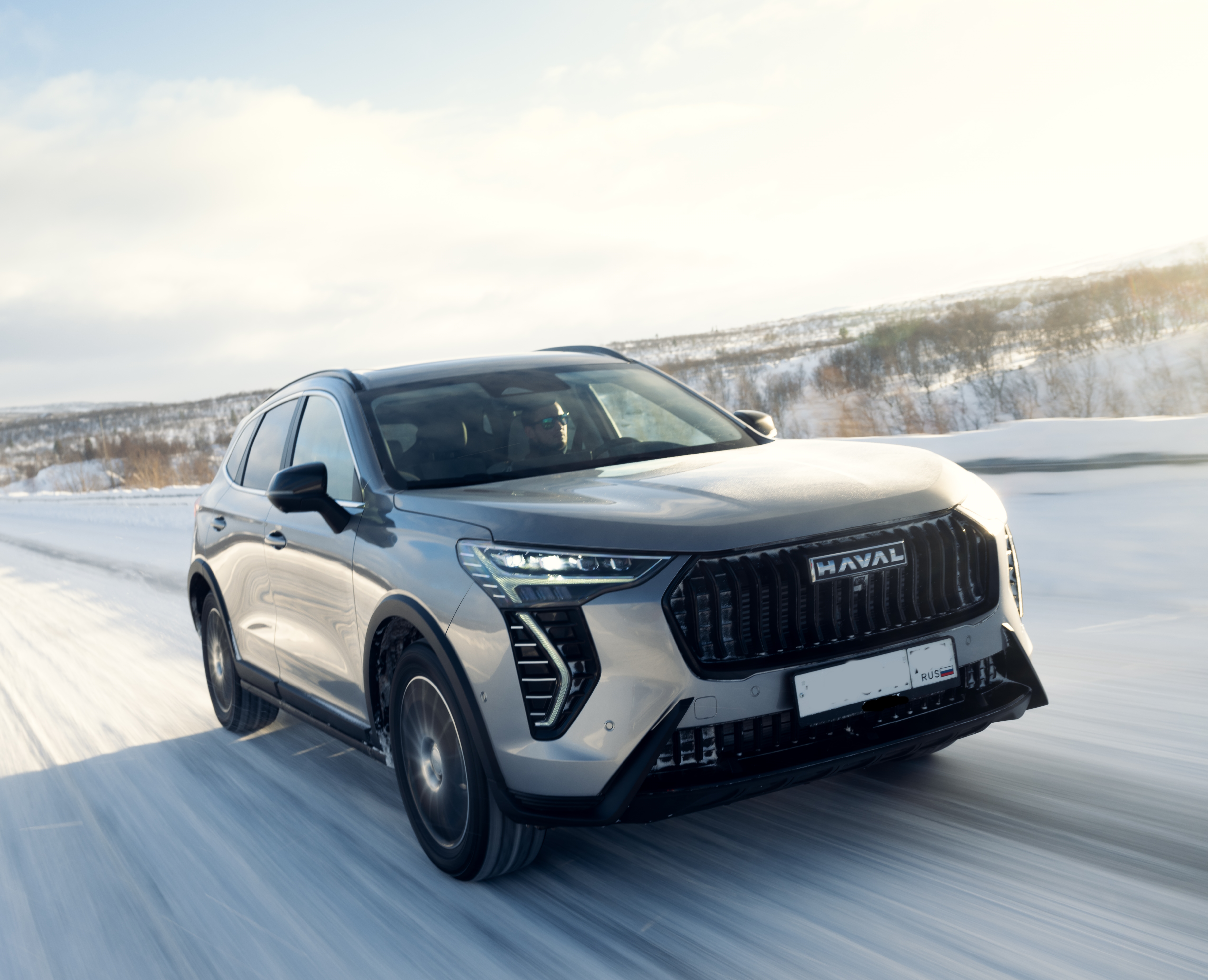 HAVAL JOLION на зимней дороге