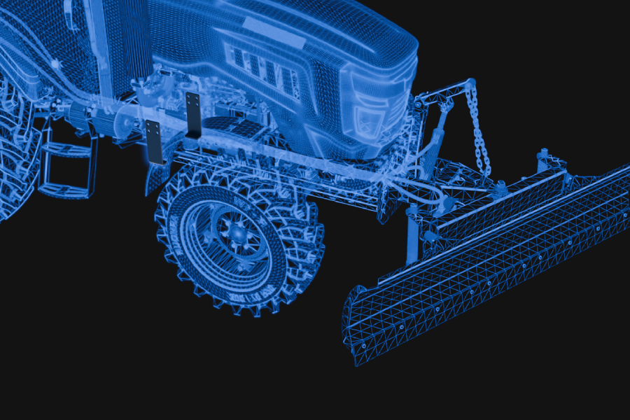 Опора отвала к коробке передач