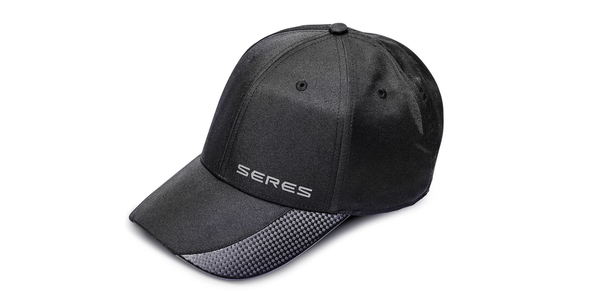 Черная бейсболка SERES с карбоновой вставкой