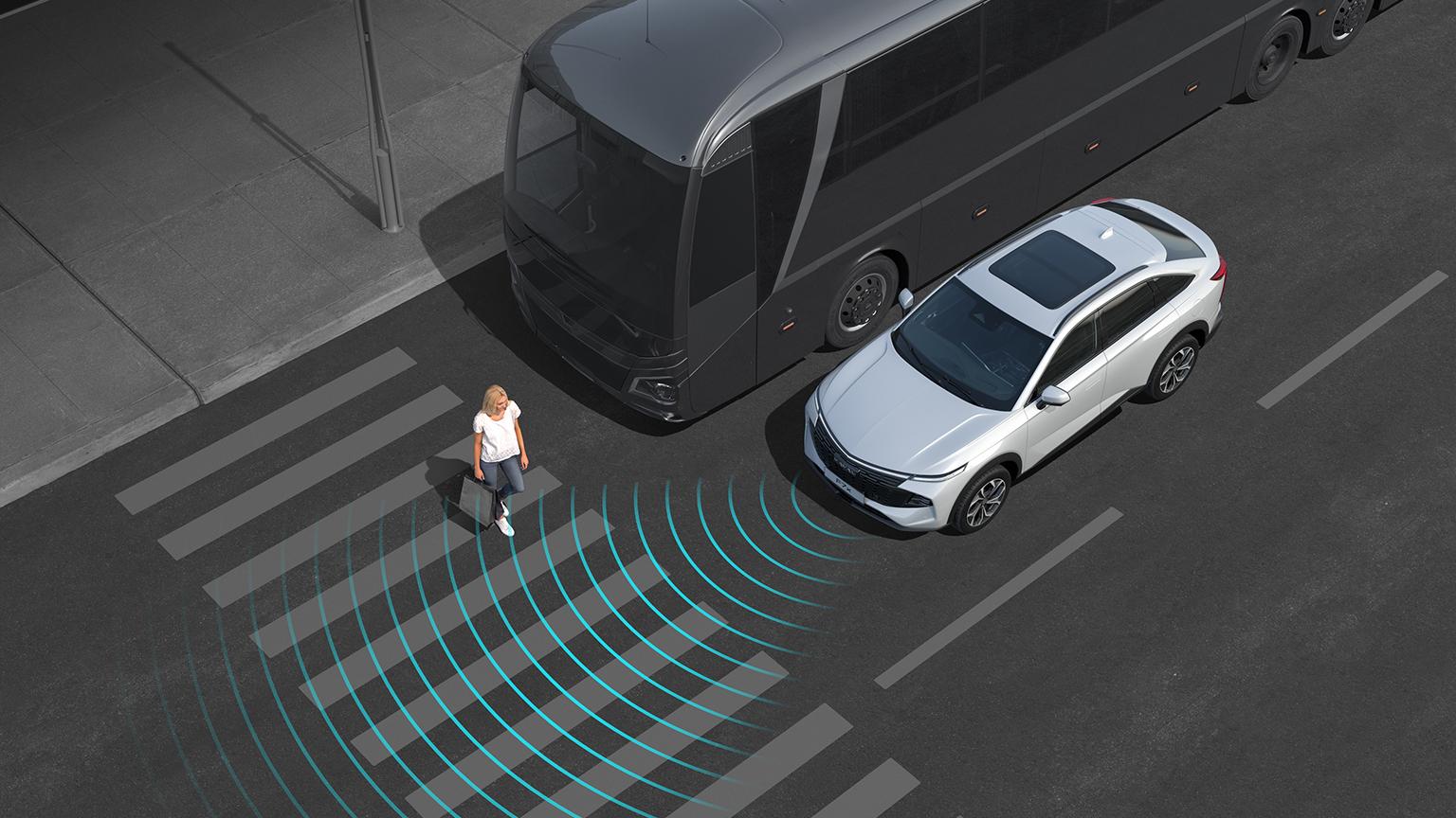 Автоматическая система торможения с функцией распознавания пешеходов