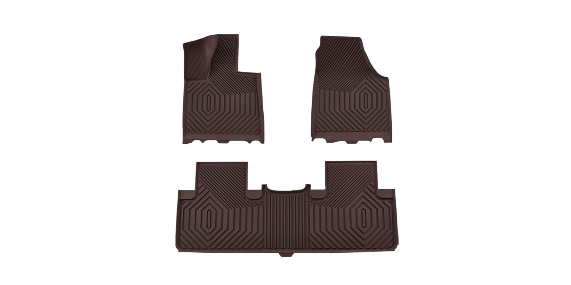 Коврики в салон 5-местного AITO M7. Материал: TPE. Цвет: коричневый
