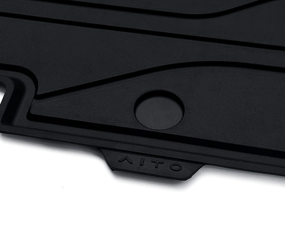 Коврики в салон 6-местного AITO M9. Цвет: чёрный (полиуретан)