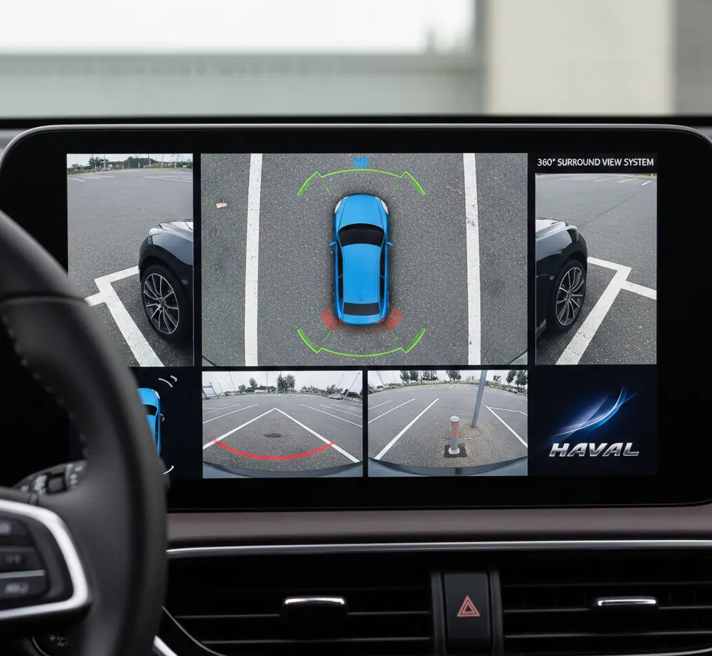 Обзор системы кругового обзора в Haval: точность картинки и помощь при парковке