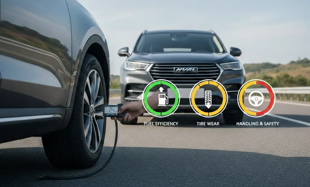 Давление в шинах Haval: как его поддерживать и как оно влияет на расход топлива и износ резины