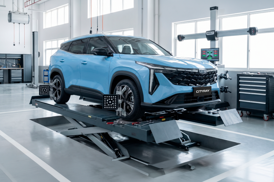 Обслуживание регулировочных болтов при сход-развале Geely — 8500 руб