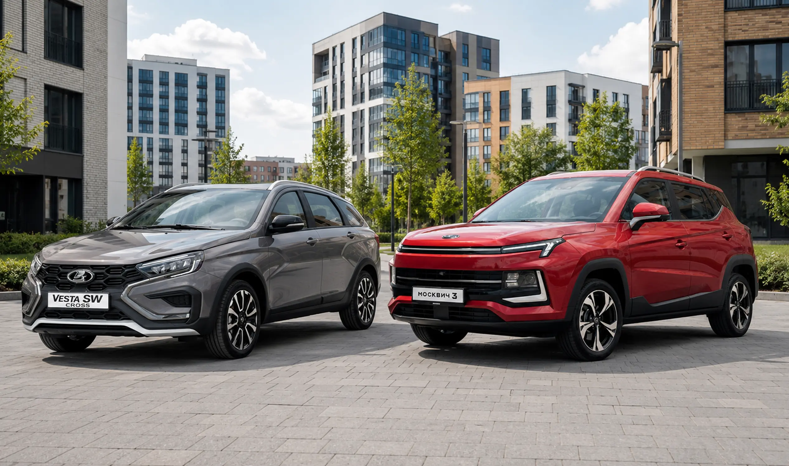Сравнение Москвич 3 и LADA Vesta SW Cross