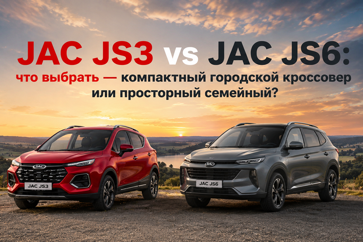 JAC JS3 vs JAC JS6: что выбрать — компактный городской кроссовер или просторный семейный?