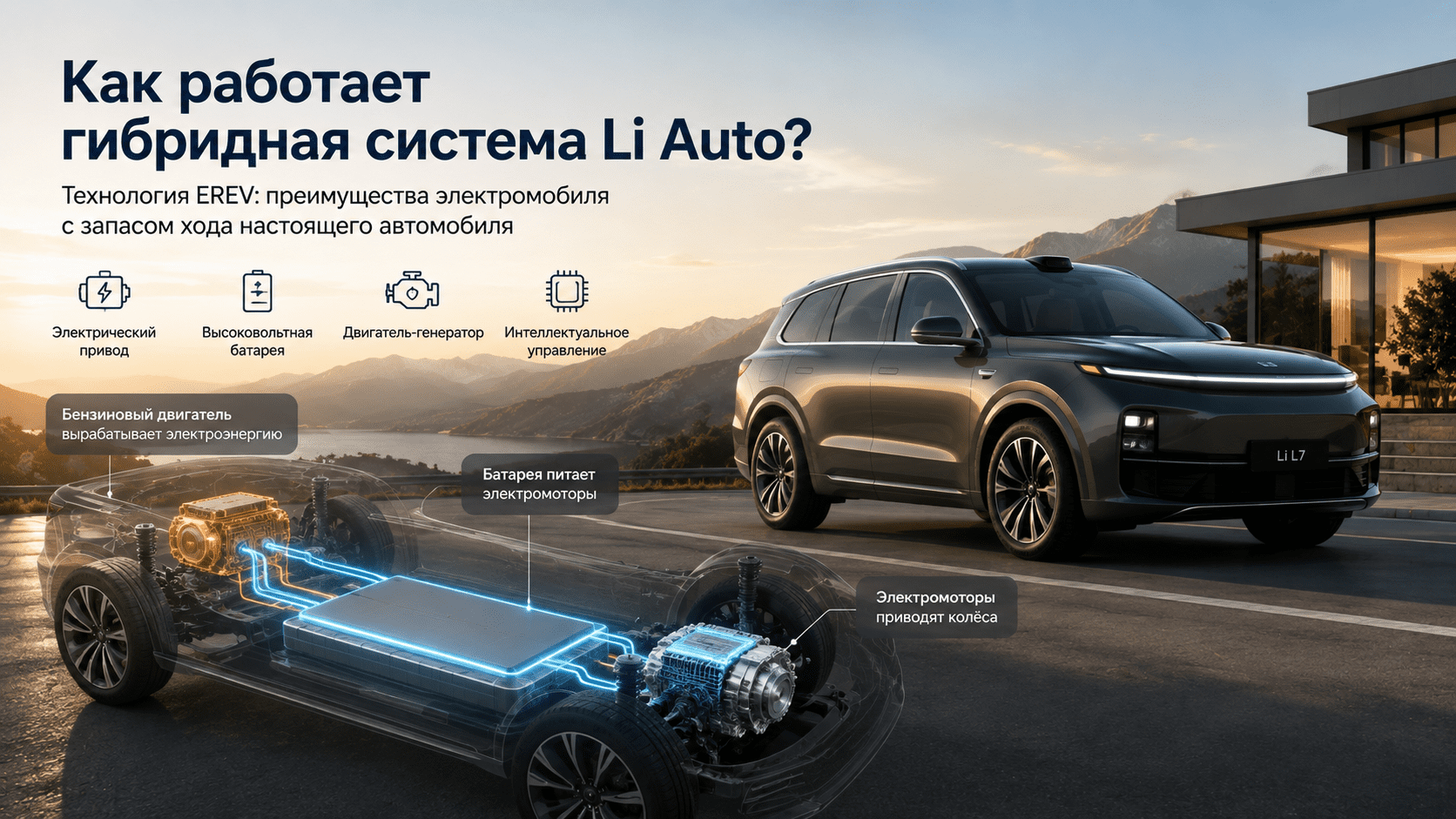 Как работает гибридная система Li Auto?
